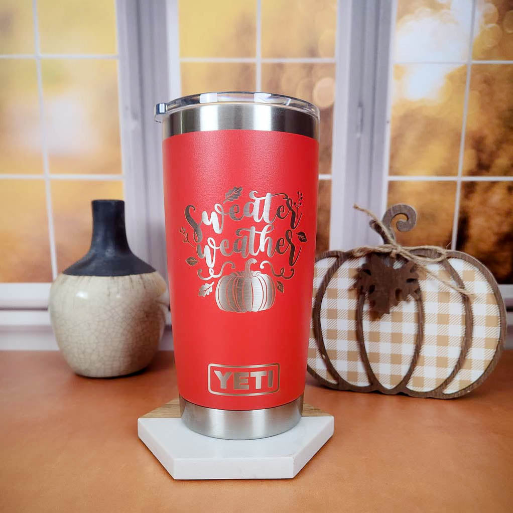Sweater Weather Engraved YETI Tumbler