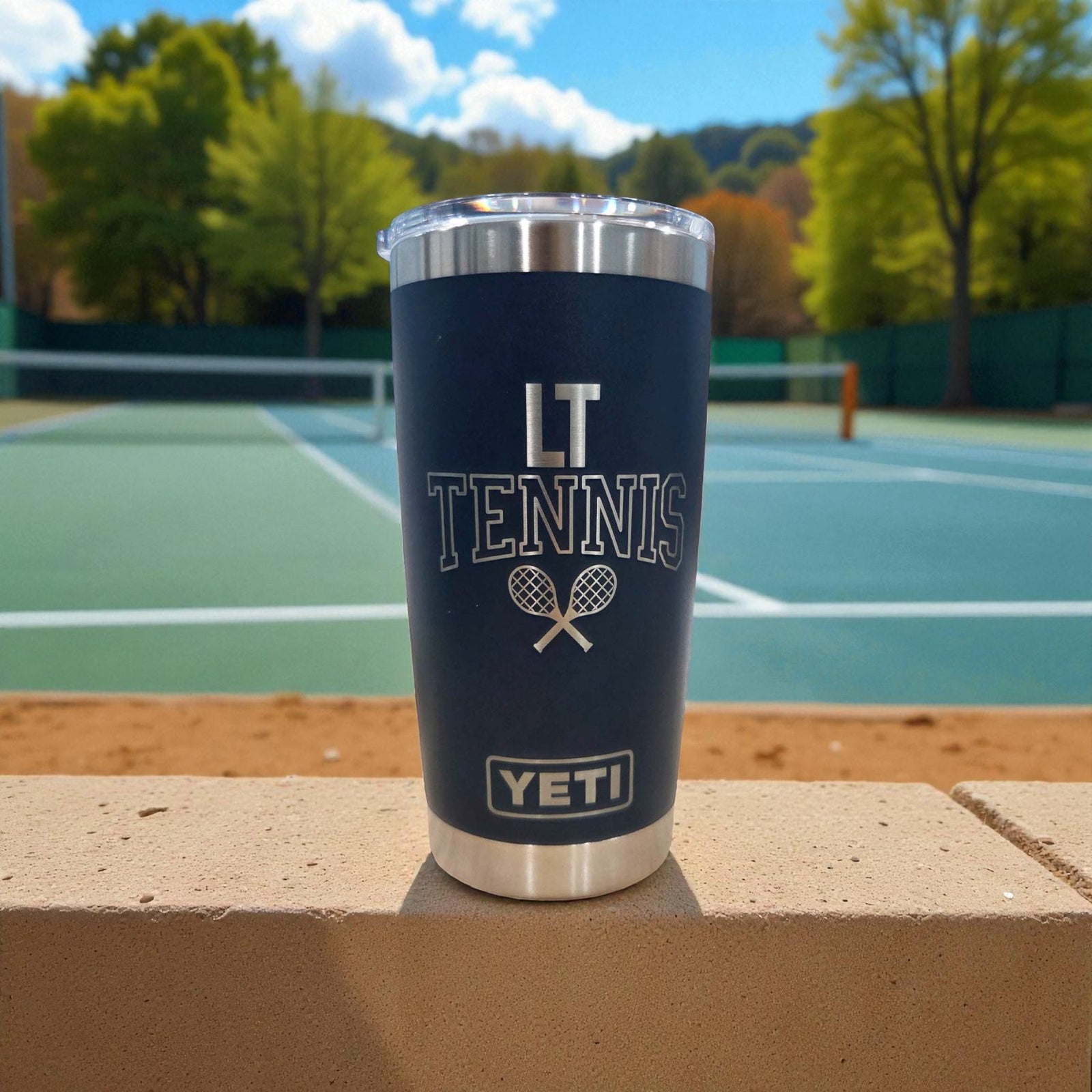 Tennis School Mascot - Engraved YETI Tumbler