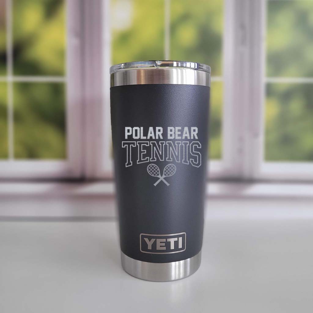 Tennis School Mascot - Engraved YETI Tumbler