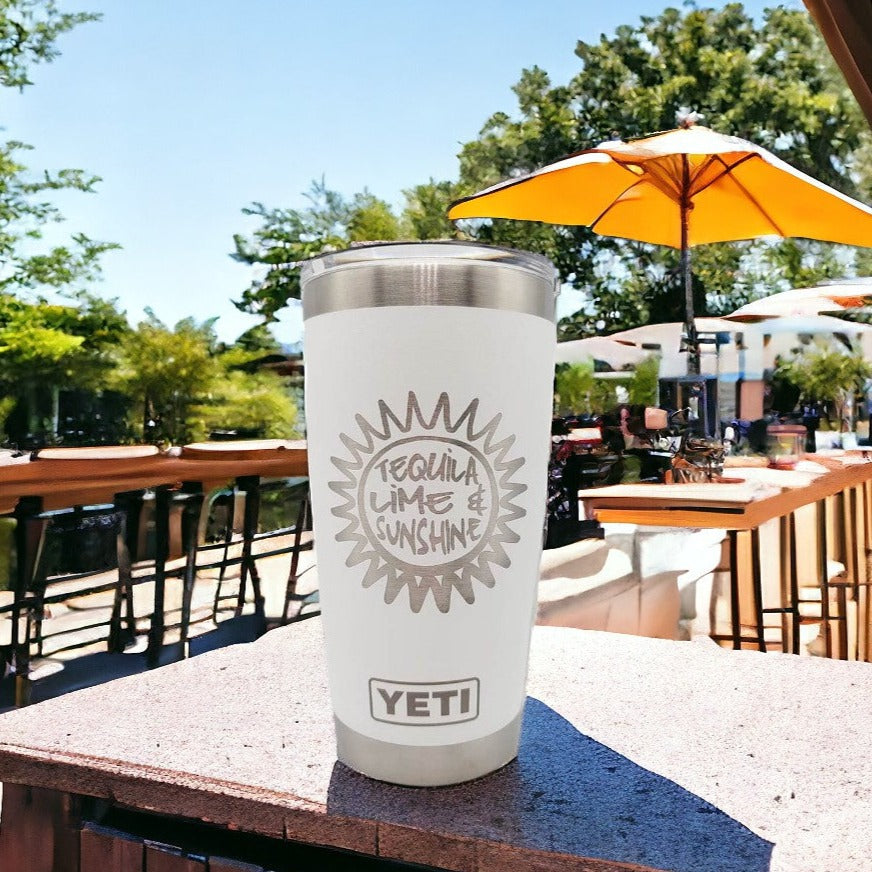 Tequila Lime & Sunshine - Engraved YETI Tumbler