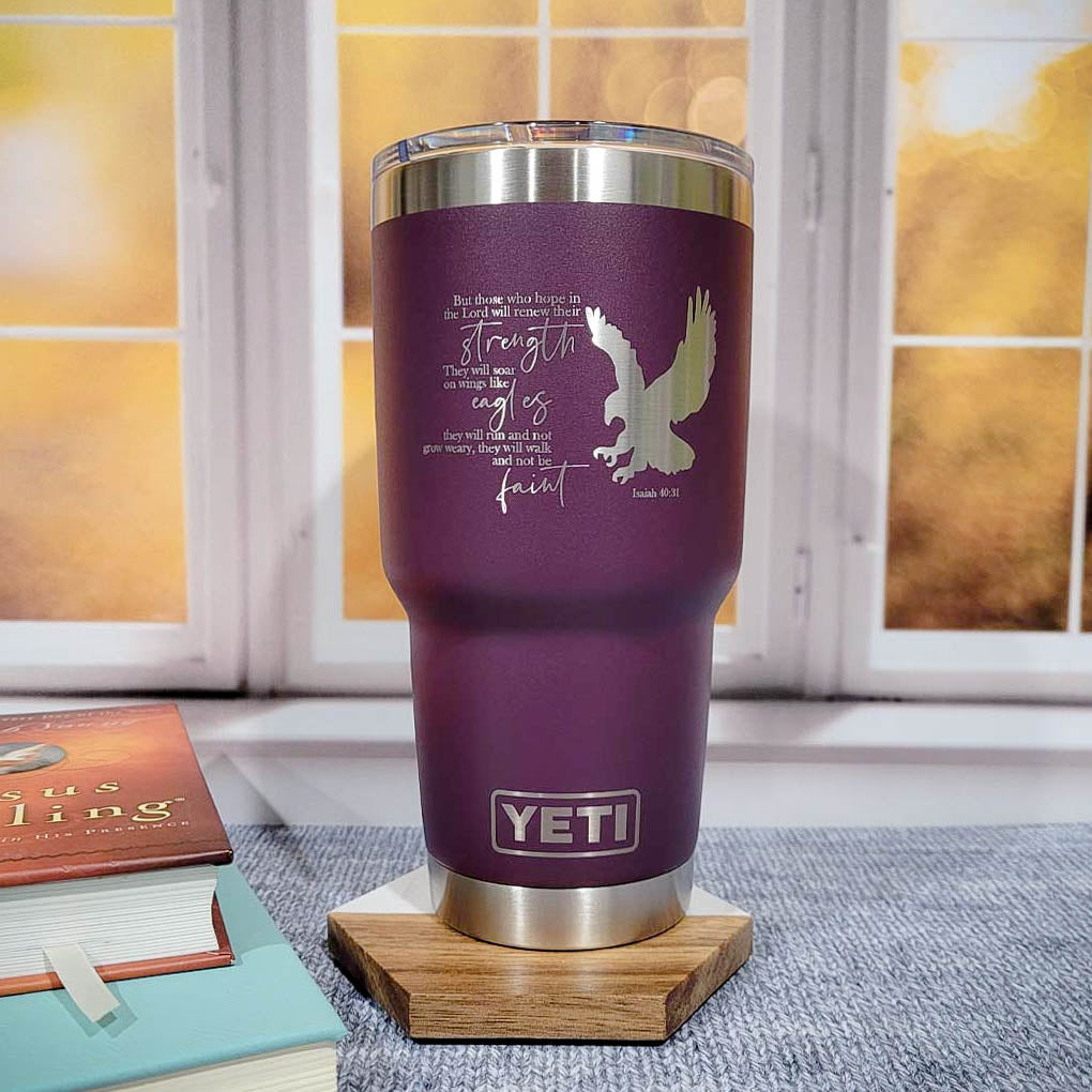Those Who Hope in the Lord - Isaiah 40:31 Scripture Engraved YETI Tumbler
