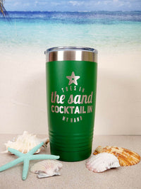 Toes in the Sand Engraved Polar Camel Tumbler 20oz Green - Sunny Box