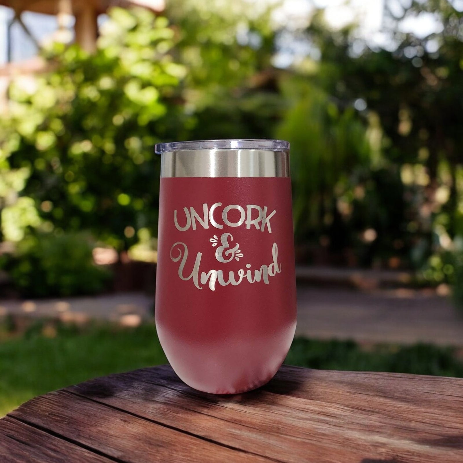 Uncork & Unwind - Engraved Polar Camel Wine Tumbler