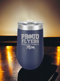 Engraved Volleyball Sports Team 16oz Navy Wine Tumbler Sunny Box