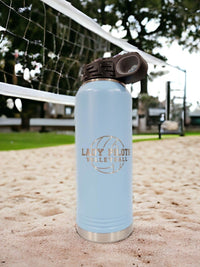 Engraved Volleyball Sports Team 32oz Light Blue Water Bottle by Sunny Box