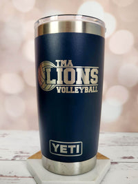 Volleyball School Mascot - Engraved YETI Tumbler