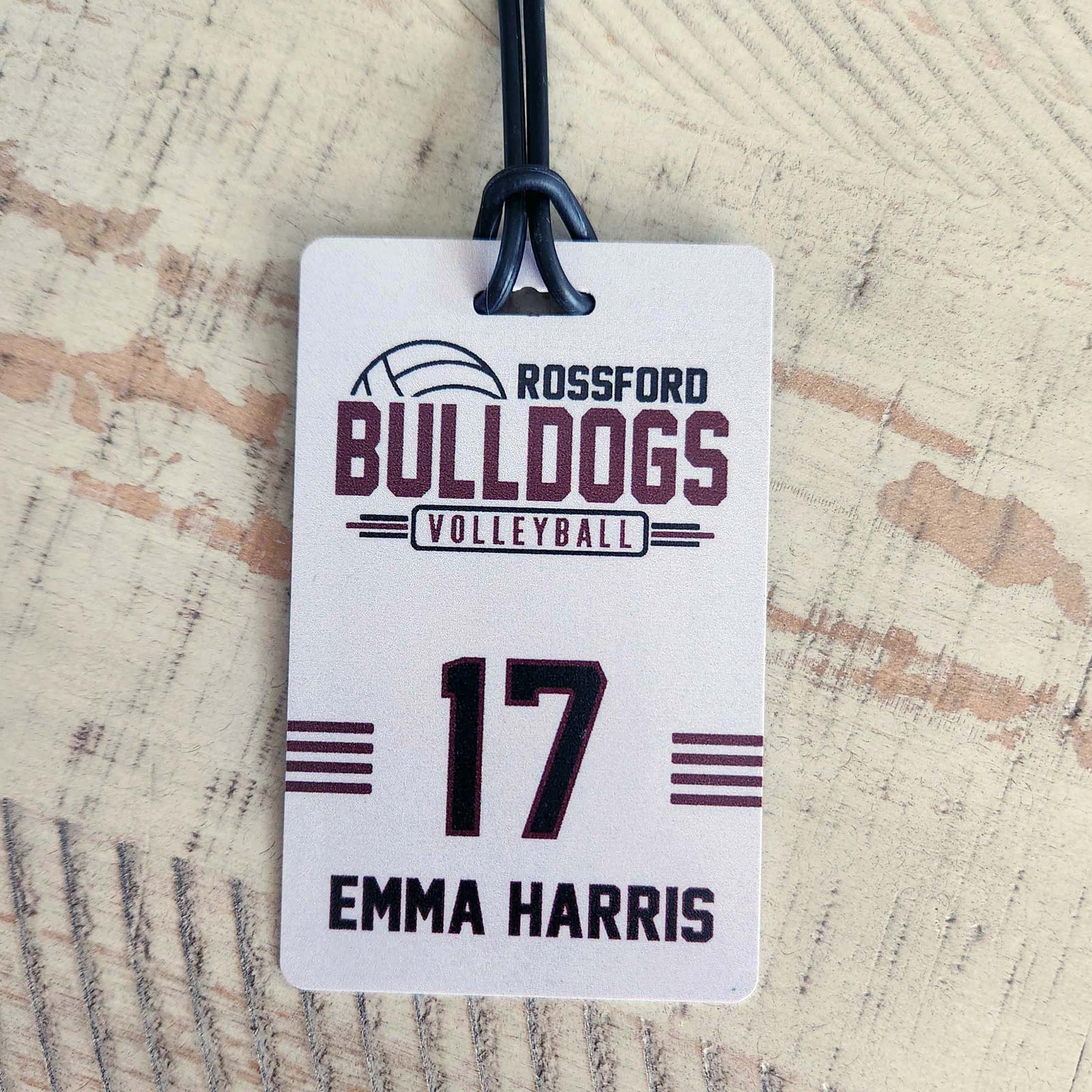 Personalized Volleyball Team Bag Tag