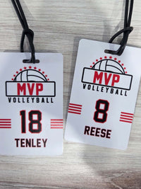Volleyball Team Sports Bag Tag