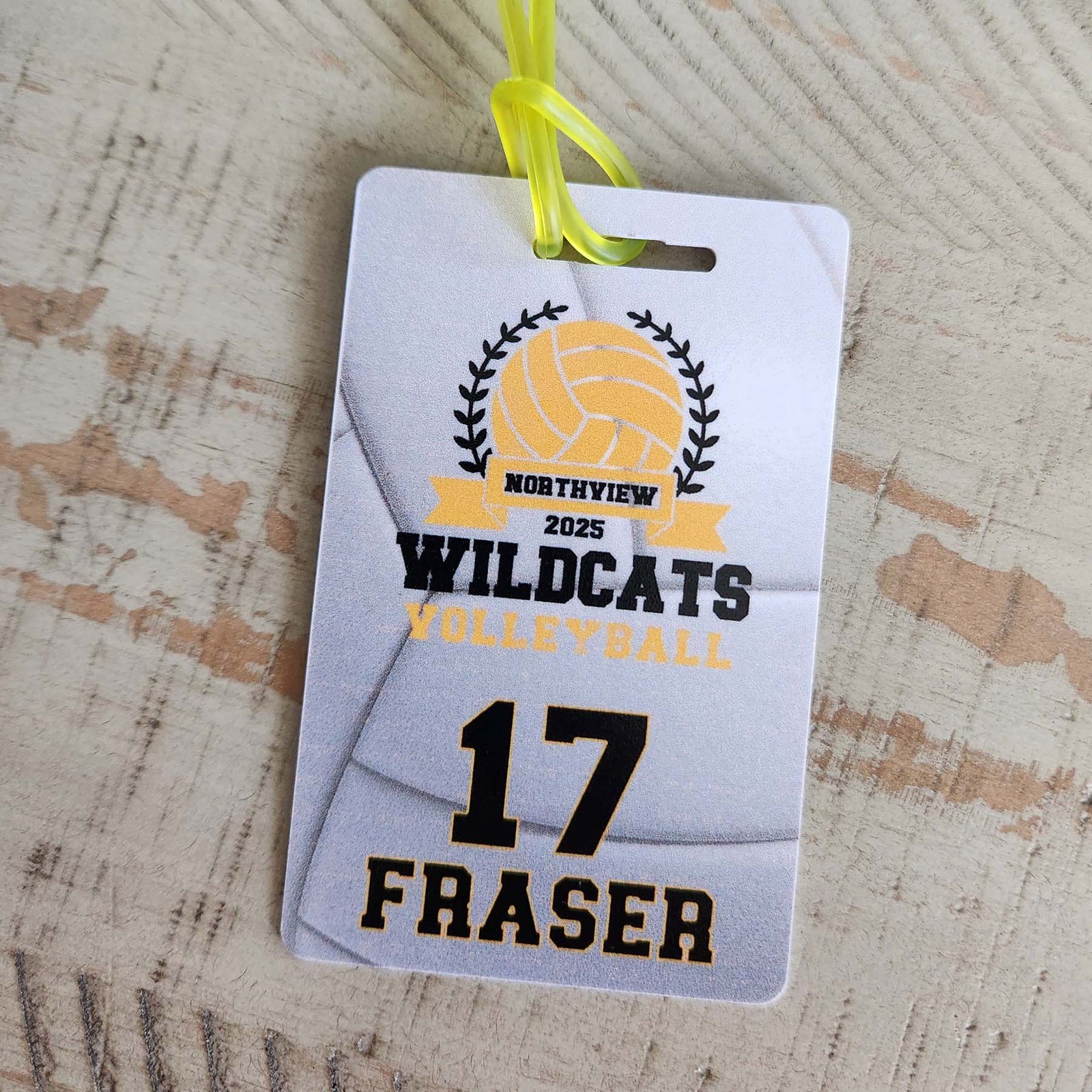 Volleyball Team Sports Bag Tag