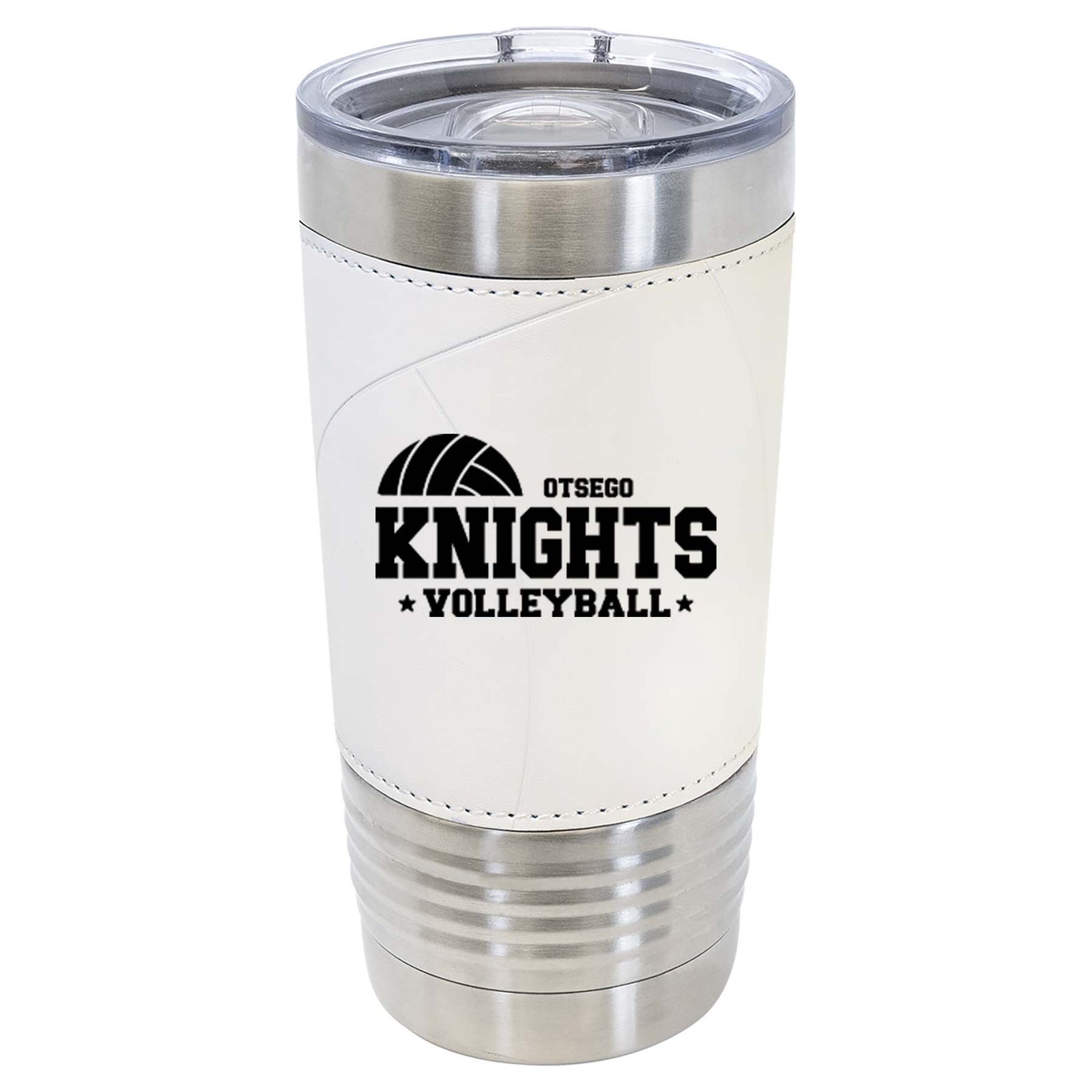 Volleyball Mascot School Spirit Leatherette Tumbler by Sunny Box