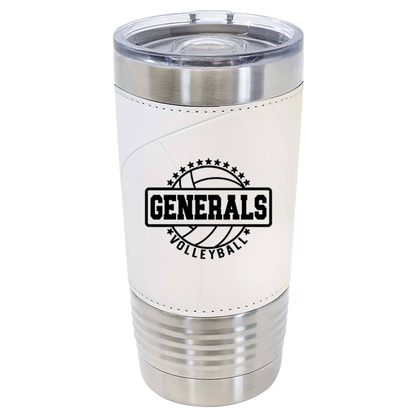 Volleyball Mascot School Spirit Leatherette Tumbler by Sunny Box