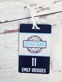 Volleyball Team Sports Bag Tag
