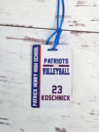 Volleyball Team Sports Bag Tag