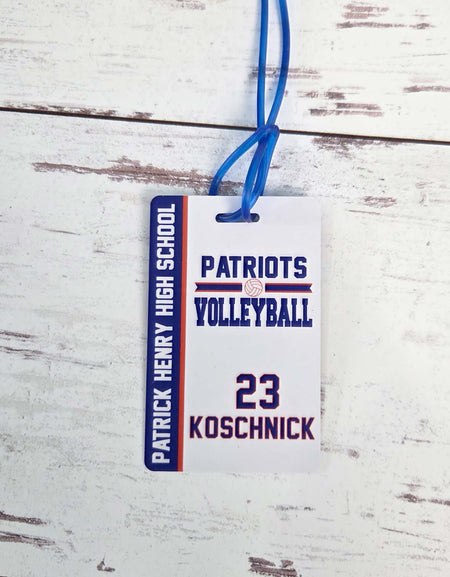 Volleyball Team Sports Bag Tag