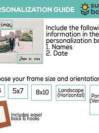 Personalized Wedding Picture Frame Leatherette