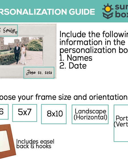 Personalized Wedding Picture Frame Leatherette