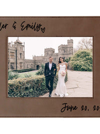 Personalized Wedding Picture Frame Leatherette