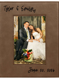 Personalized Wedding Picture Frame Leatherette