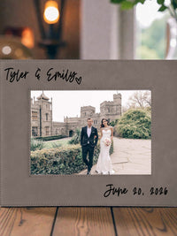Personalized Wedding Picture Frame Leatherette