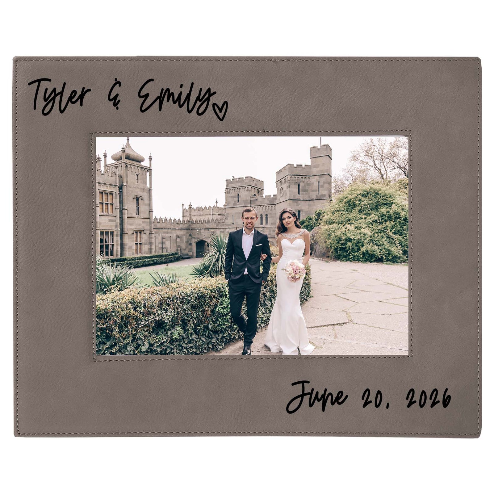 Personalized Wedding Picture Frame Leatherette