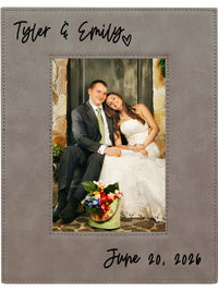 Personalized Wedding Picture Frame Leatherette