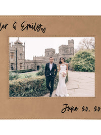 Personalized Wedding Picture Frame Leatherette