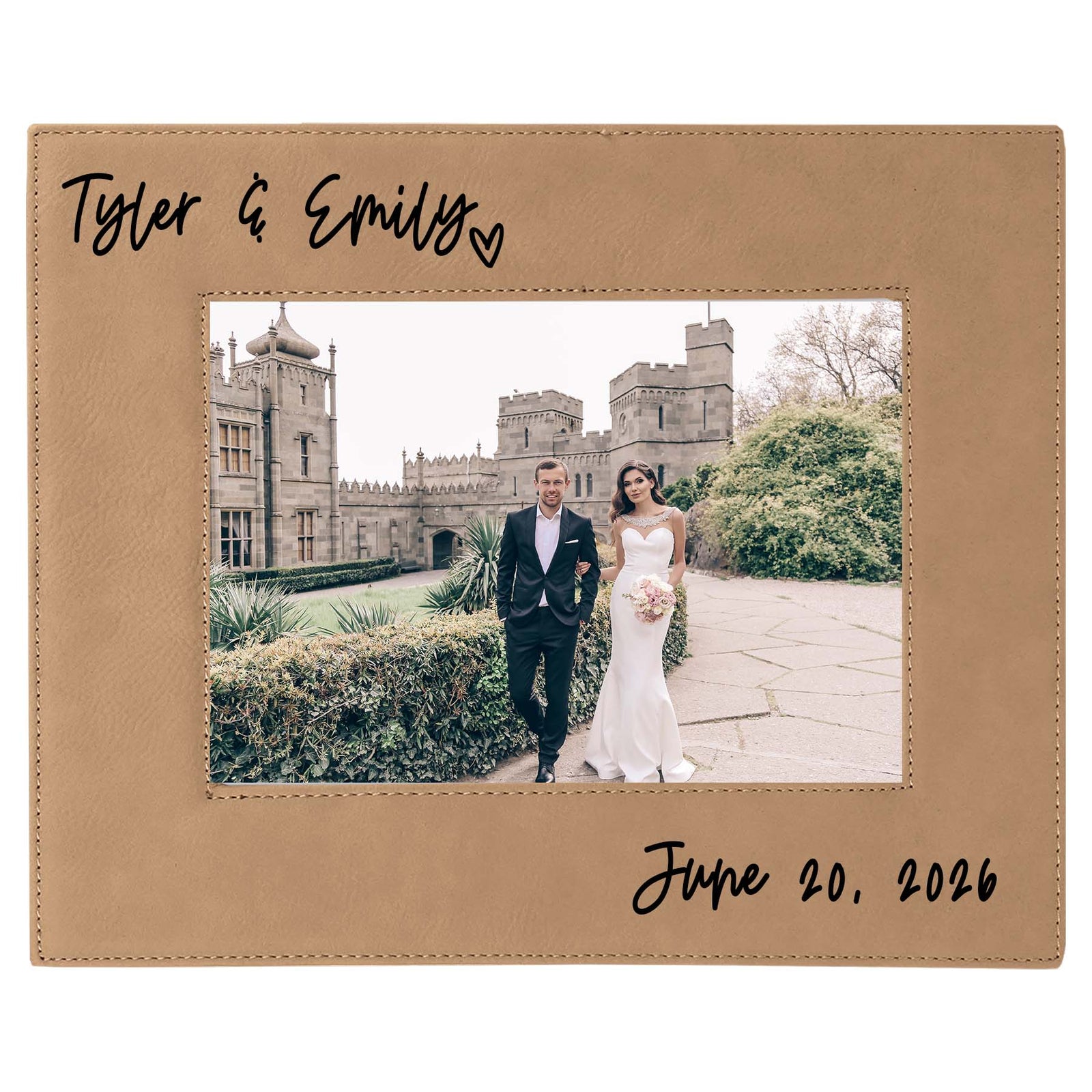 Personalized Wedding Picture Frame Leatherette