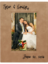 Personalized Wedding Picture Frame Leatherette
