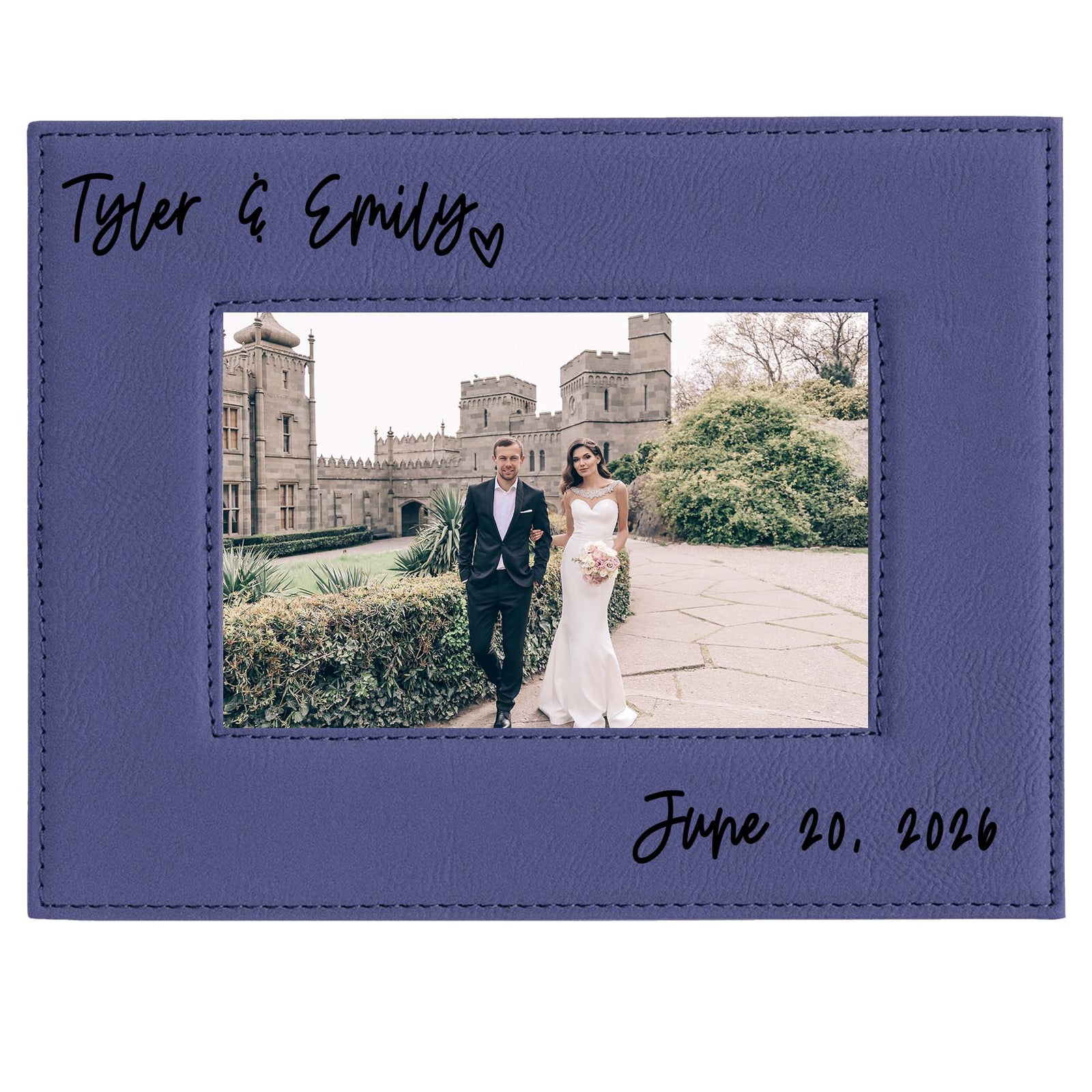 Personalized Wedding Picture Frame Leatherette
