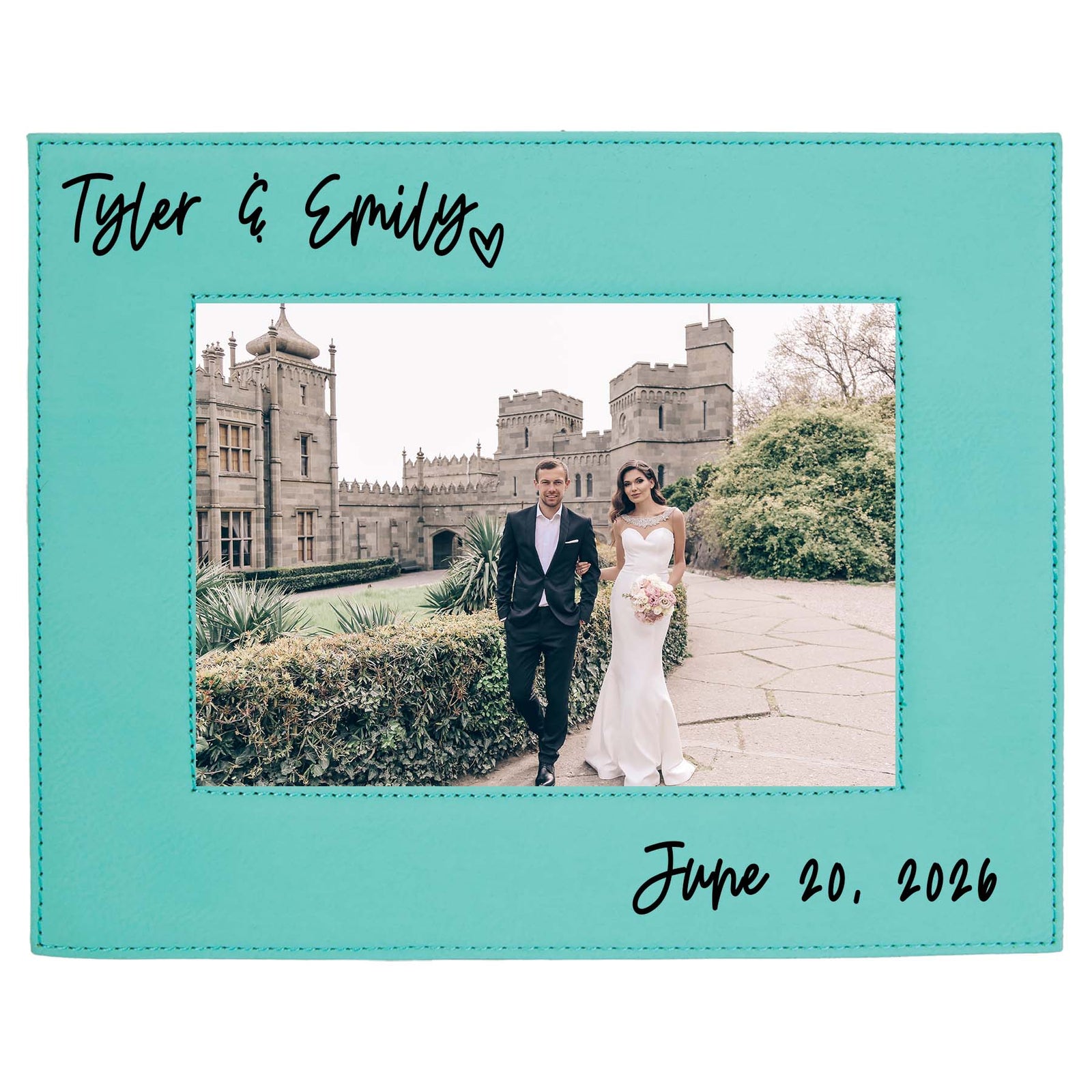 Personalized Wedding Picture Frame Leatherette