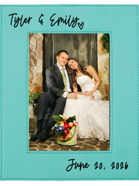 Personalized Wedding Picture Frame Leatherette