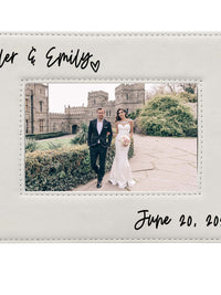 Personalized Wedding Picture Frame Leatherette