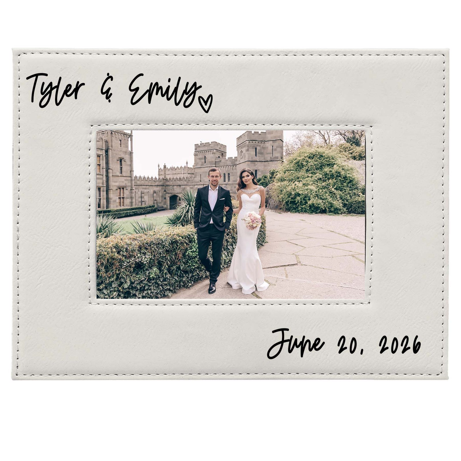 Personalized Wedding Picture Frame Leatherette