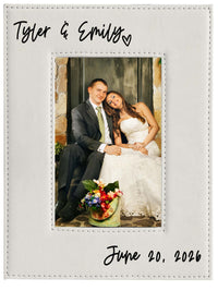 Personalized Wedding Picture Frame Leatherette