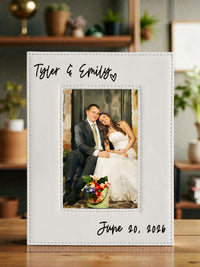 Personalized Wedding Picture Frame Leatherette