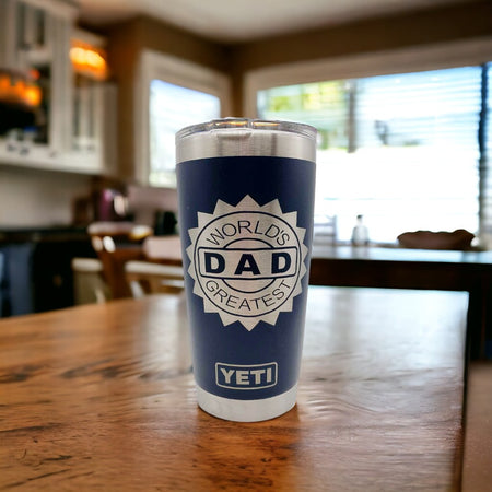 World's Greatest Dad Engraved YETI Tumbler