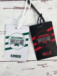 Wrestling Team Sports Bag Tag