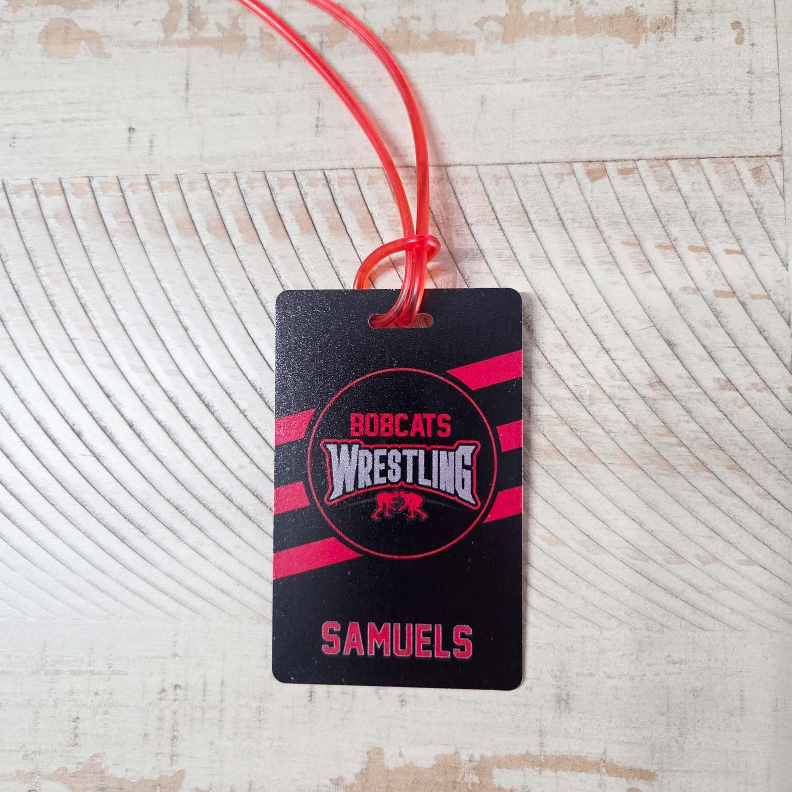Wrestling Team Sports Bag Tag