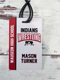 Wrestling Team Sports Bag Tag