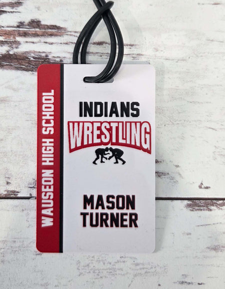 Wrestling Team Sports Bag Tag