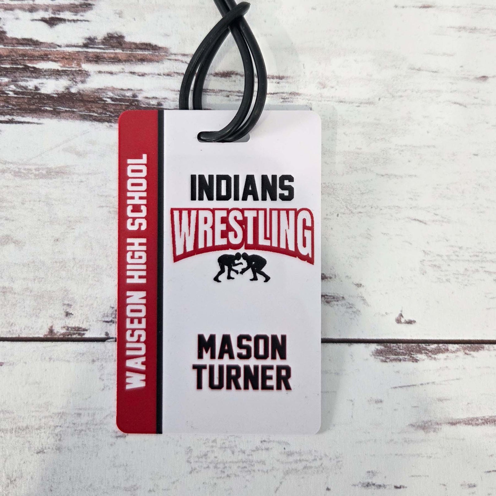 Wrestling Team Sports Bag Tag