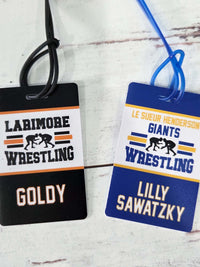 Wrestling Team Sports Bag Tag