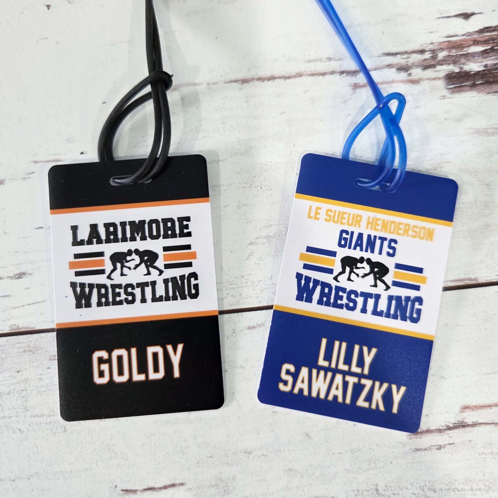 Wrestling Team Sports Bag Tag