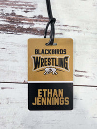 Wrestling Team Sports Bag Tag