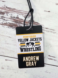 Wrestling Team Sports Bag Tag