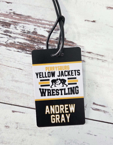 Wrestling Team Sports Bag Tag