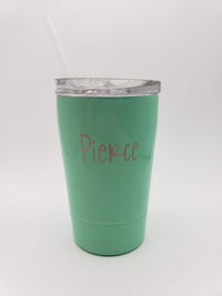 Kids Laser Engraved Tumbler with Lid and Straw 12oz Mint - Sunny Box