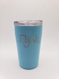 Kids Laser Engraved Tumbler with Lid and Straw 12oz Light Blue - Sunny Box
