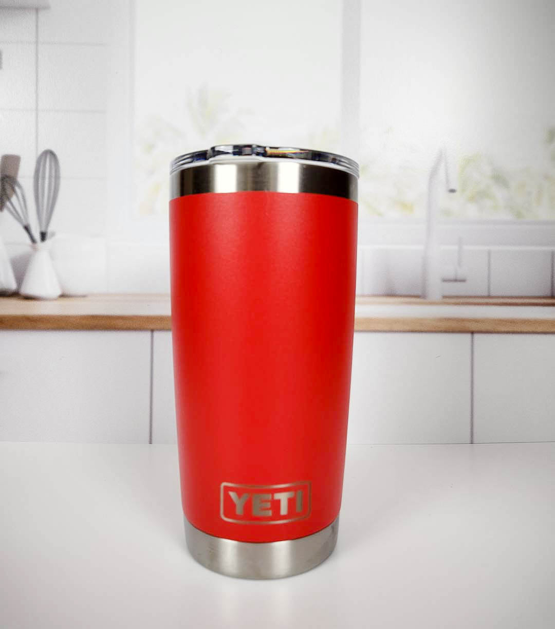 REAL YETI 14 Oz. Laser Engraved Rescue Red Stainless Steel Yeti