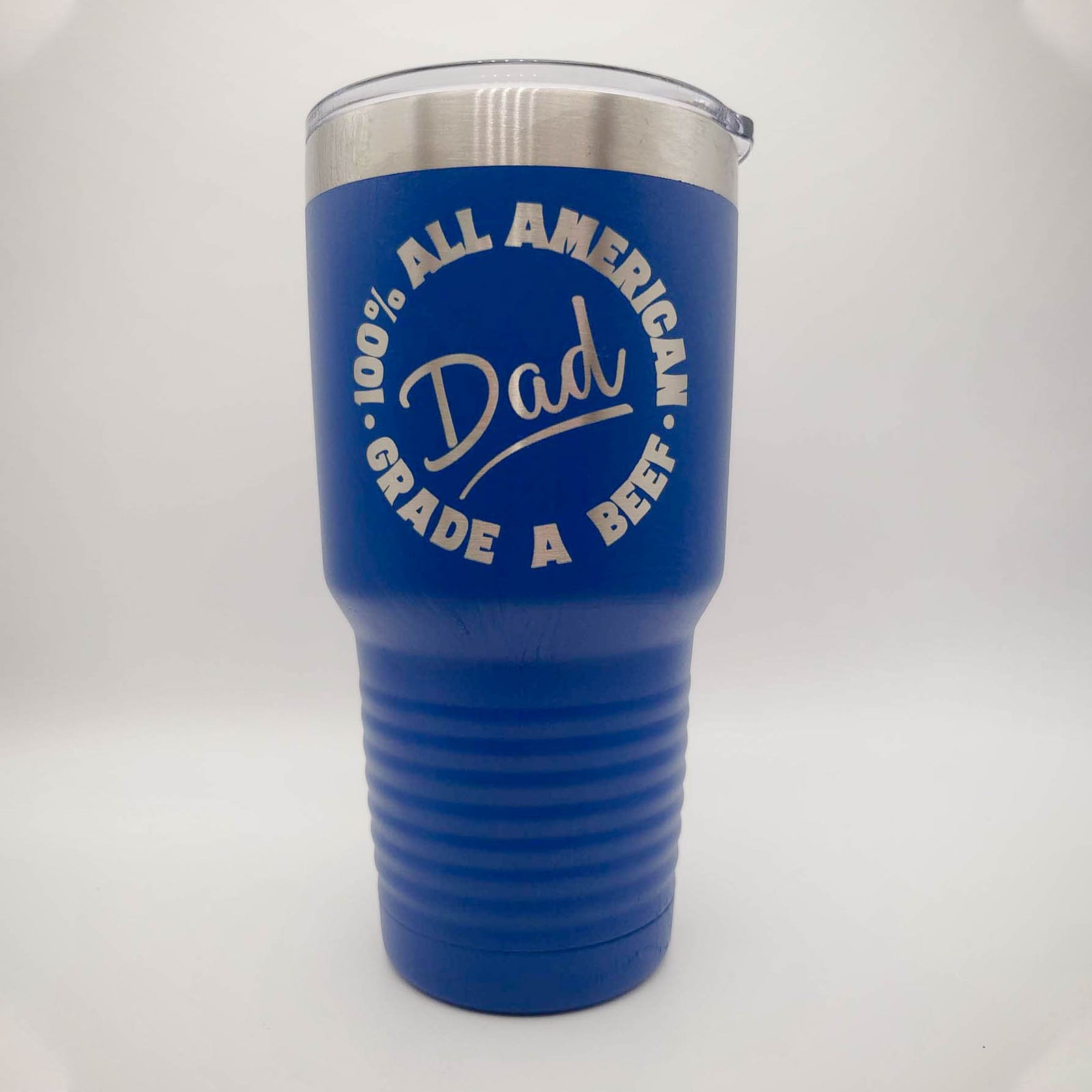 All American Dad Engraved Fathers Day 30oz Blue Polar Camel Tumbler - Sunny Box